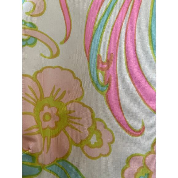 Vintage 60s silk Hawaiian mod print maxi dress - Picture 12 of 13